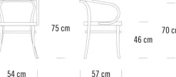 Thonet 209 Armstol, ask fra Clearance