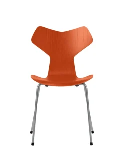 Fritz Hansen 3130 Grand Prix stol i farvet ask af Arne Jacobsen