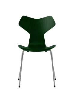 Fritz Hansen 3130 Grand Prix stol i farvet ask af Arne Jacobsen
