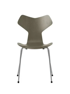 Fritz Hansen 3130 Grand Prix stol i farvet ask af Arne Jacobsen