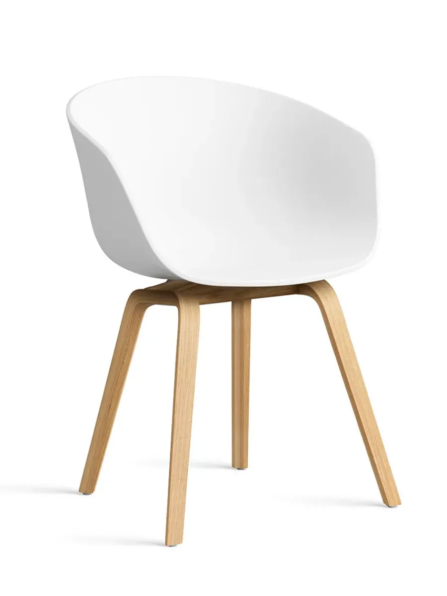 HAY About a Chair AAC22 forsidepolstret, hvid skal fra Hot