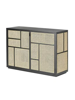 Design House Stockholm Air Sideboard, black/cane fra New