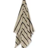 Ferm Living Alee Bath Towel, sand/black fra