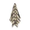 Ferm Living Alee Hand Towel, sand/black fra Best