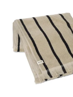 Ferm Living Alee Hand Towel, sand/black fra Best