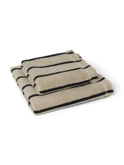 Ferm Living Alee Hand Towel, sand/black fra Best