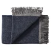 Silkeborg Uldspinderi Alrø Plaid, grey navy fra Outlet