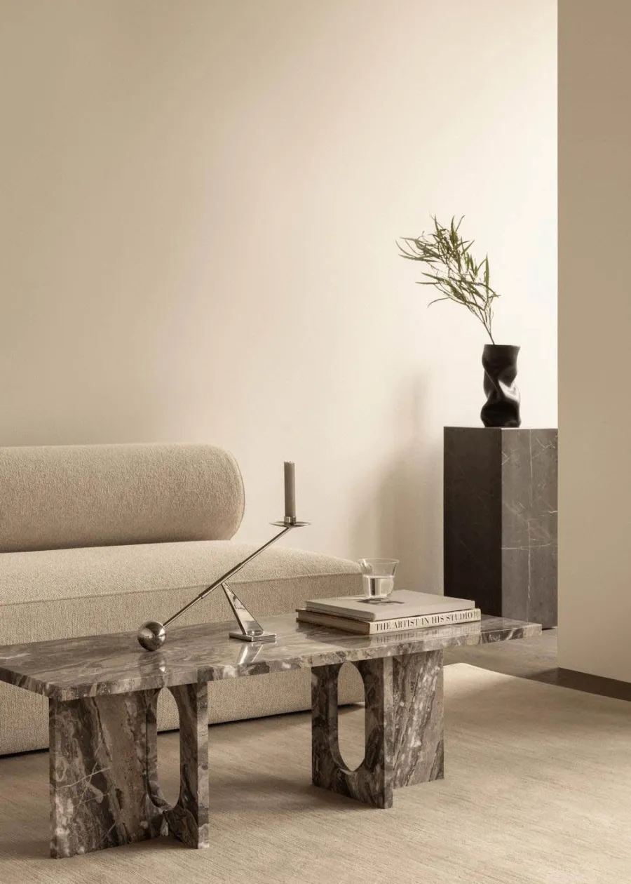 Audo Copenhagen Androgyne Lounge Table, Calacatta Viola / Wood fra Clearance