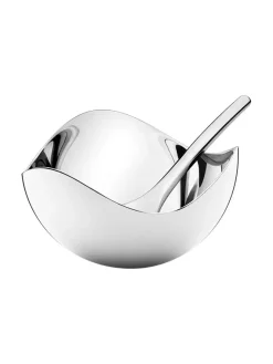 Georg Jensen Bloom saltkar med ske fra New