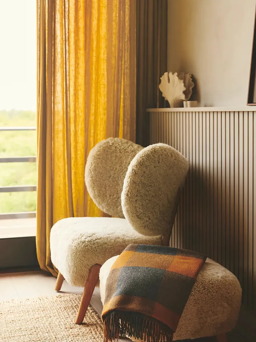 Silkeborg Uldspinderi Caracas Plaid, caramel fra Online