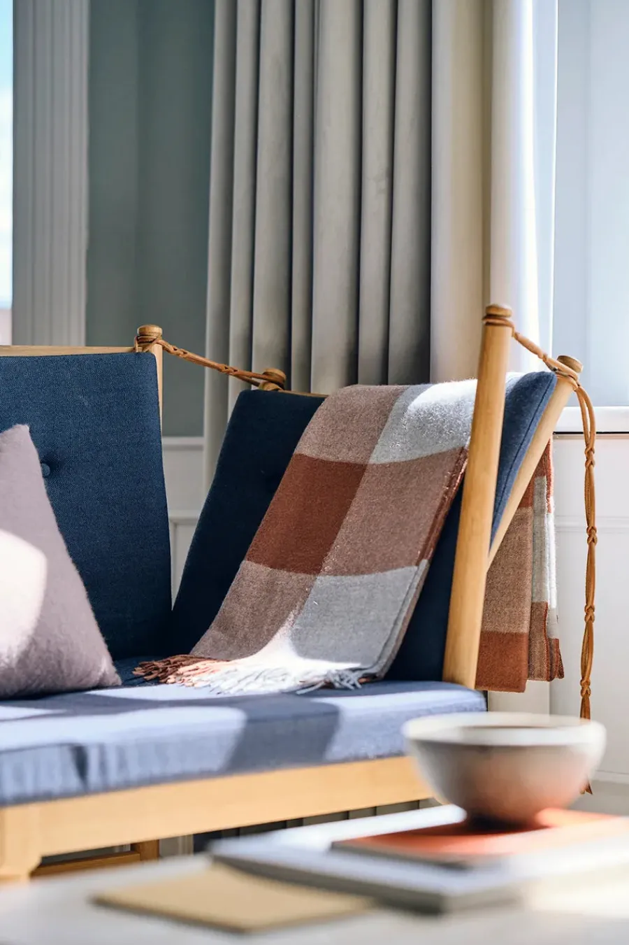 Silkeborg Uldspinderi Caracas Plaid, caramel fra Online