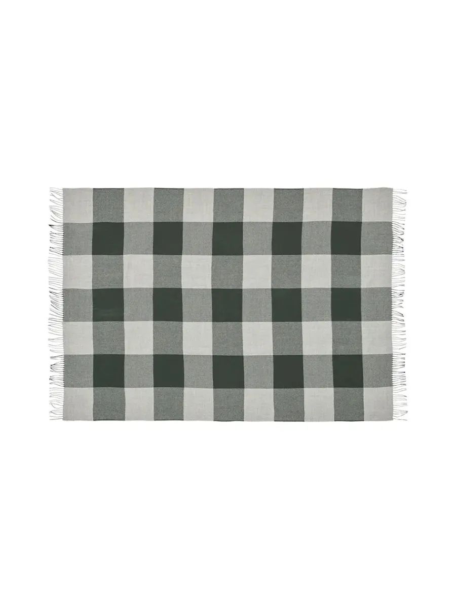 Silkeborg Uldspinderi Caracas Plaid, pine fra Online