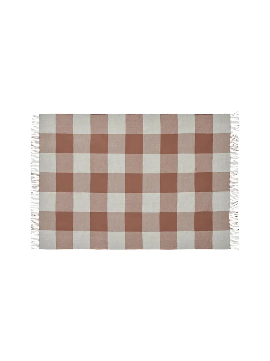 Silkeborg Uldspinderi Caracas Plaid, pine fra Online
