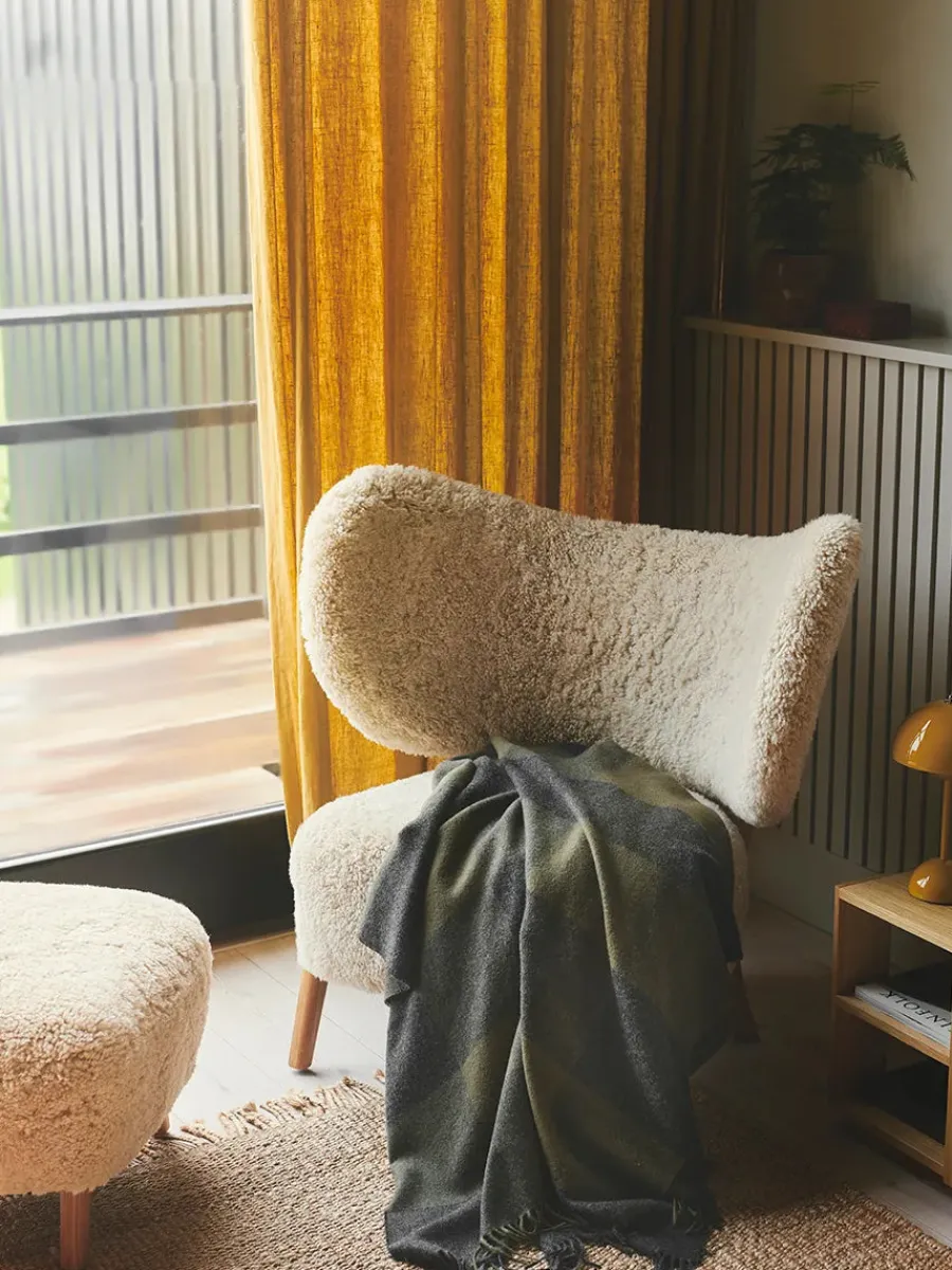 Silkeborg Uldspinderi Caracas Plaid, pine fra Online