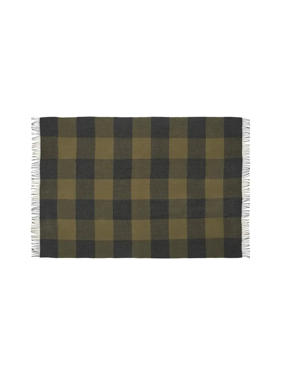 Silkeborg Uldspinderi Caracas Plaid, pine fra Online