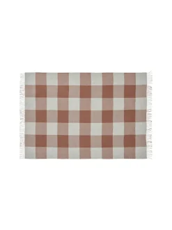 Silkeborg Uldspinderi Caracas Plaid, rosewood fra Outlet