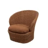 Cane-line Coast Loungestol med. Swivel, umber brown fra Discount
