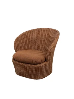 Cane-line Coast Loungestol med. Swivel, umber brown fra Discount