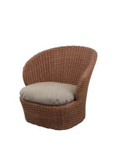 Cane-line Coast Loungestol med. Swivel, umber brown fra Discount