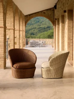 Cane-line Coast Loungestol med. Swivel, umber brown fra Discount