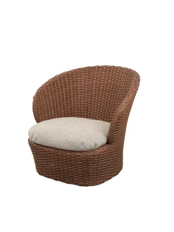 Cane-line Coast Loungestol med. Swivel, umber brown fra Discount