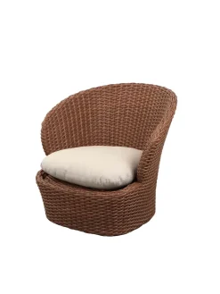 Cane-line Coast Loungestol med. Swivel, umber brown fra Discount