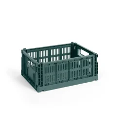 HAY Colour Crate Medium, Dark green fra Clearance