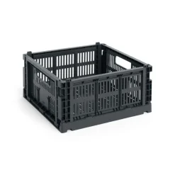 HAY Colour Crate Medium Square, Charcoal fra Discount