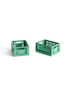 HAY Colour Crate Mini 2 Stk., dark mint fra Hot