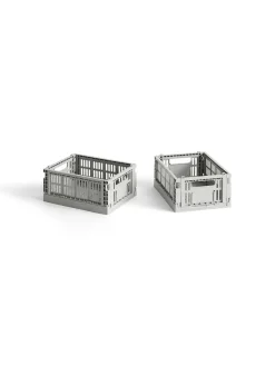 HAY Colour Crate Mini 2 Stk., light grey fra Online