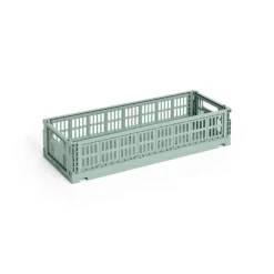 HAY Colour Crate Mini Oblong, Sage green fra Outlet