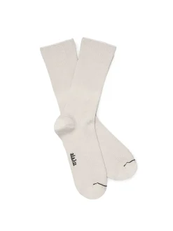 Aiayu Cotton Rib Socks, milk fra New