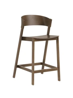 Muuto Cover Counter Stool, stained dark brown fra New