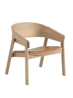 Muuto Cover Lounge Chair, oak w. cognac leather fra