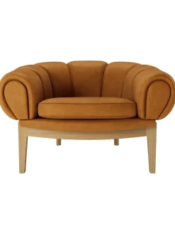 GUBI Croissant Lounge Chair, leather fra Outlet