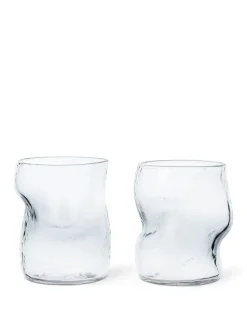 Ferm Living Dimple Glass, set of 2 fra Discount