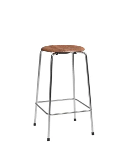 Fritz Hansen Dot Barstol m. 4 ben, valnød finer af Arne Jacobsen New