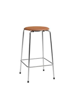 Fritz Hansen Dot Barstol m. 4 ben, valnød læder af Arne Jacobsen Best