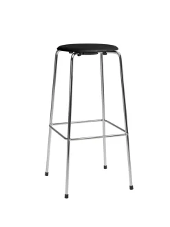 Fritz Hansen Dot Høj Barstol m. 4 ben, sortlakeret ask af Arne Jacobsen