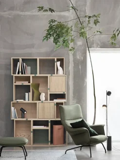 Muuto Doze Lounge Chair inkl. Fodskammel, cognac refine leather fra
