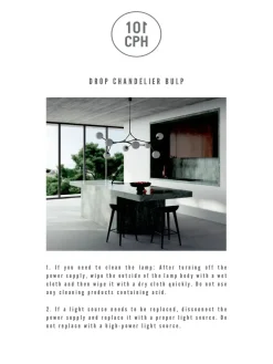 101 Copenhagen Drop Bulp Chandelier, grey fra Online