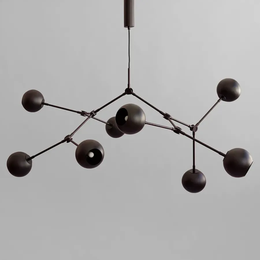 101 Copenhagen Drop Chandelier Globe, Burned Black fra Discount