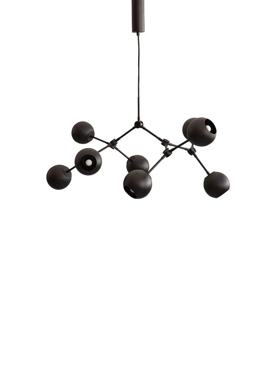 101 Copenhagen Drop Chandelier Globe, Mini, Burned Black fra Discount