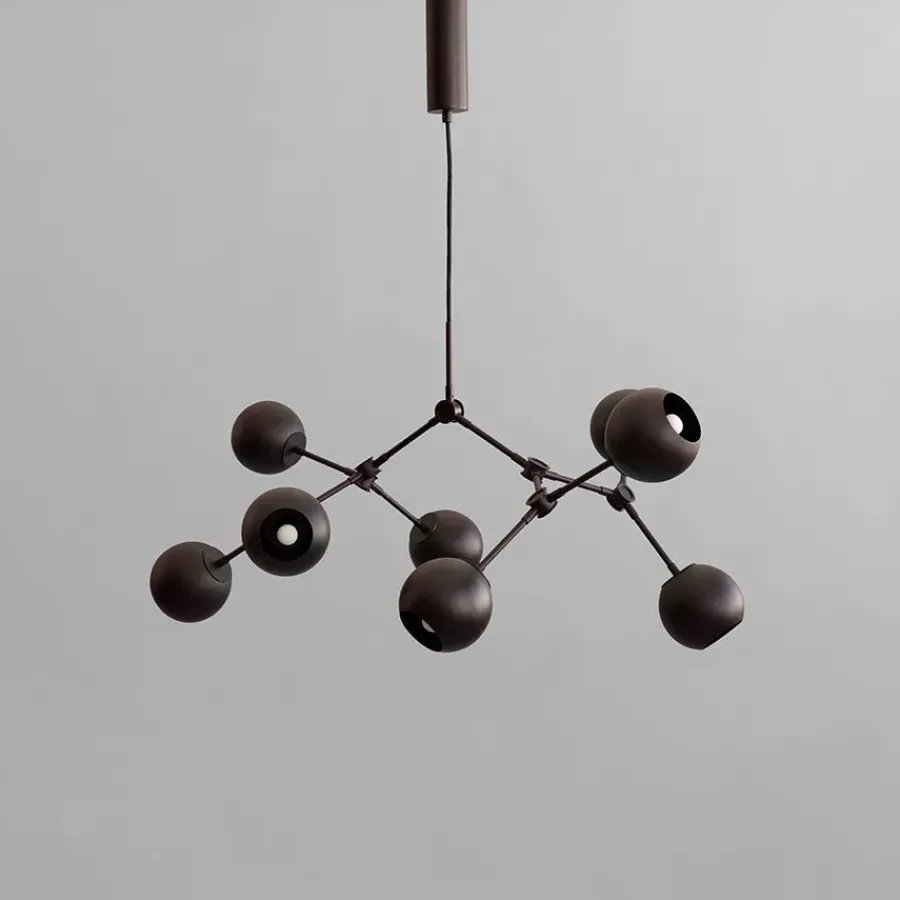 101 Copenhagen Drop Chandelier Globe, Mini, Burned Black fra Discount