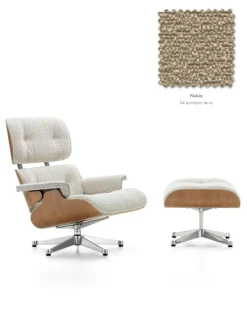 Vitra Eames Lounge Chair inkl. Fodskammel, valnød/Nubia fra Sale