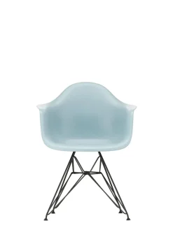 Vitra Eames Plastic Armchair DAR, sort pulverlakering fra