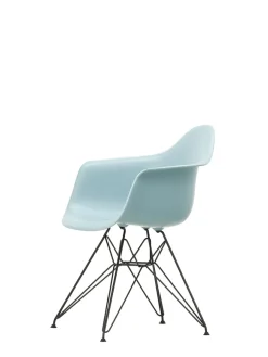 Vitra Eames Plastic Armchair DAR, sort pulverlakering fra