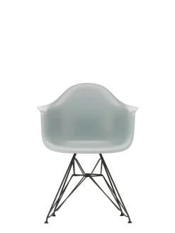 Vitra Eames Plastic Armchair DAR, sort pulverlakering fra