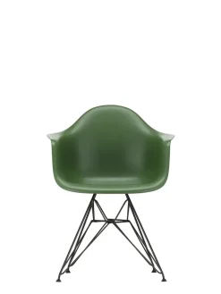 Vitra Eames Plastic Armchair DAR, sort pulverlakering fra