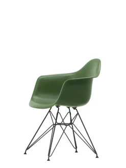 Vitra Eames Plastic Armchair DAR, sort pulverlakering fra